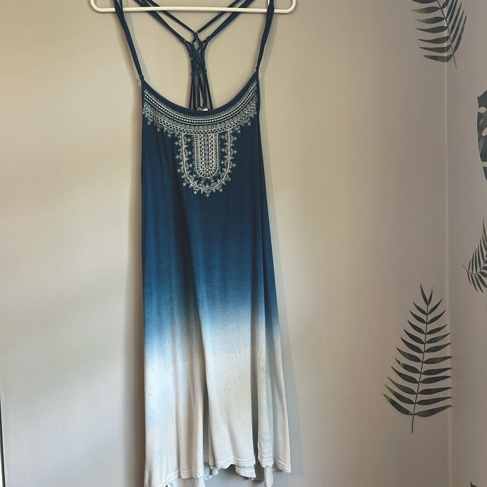 Blue ombré spaghetti strap sundress. Andrée Blue brand-tag S